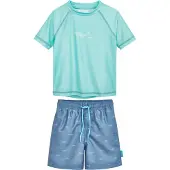 Playshoes UV-bescherming 'Hai' turquoise / donkerblauw / mintgroen