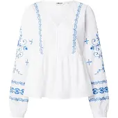 ONLY Blouse 'ONLRUIKA' blauw / wit