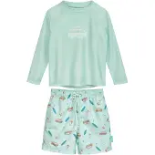 Playshoes UV-bescherming saffier / karamel / mintgroen / wit