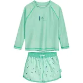 Playshoes UV-bescherming 'Surf Palme' navy / turquoise / royal blue/koningsblauw / wit