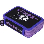 St. Majewski Dubbele etui met accessoires, Kuromi Black, merk Majewski
