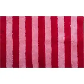 Kitsch Kitchen badmat gestreept roze/rood