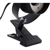 LINDBY Klemlamp Jyla, zwart, Woon-/ Eetkamer, metaal, Modern, Klemlamp
