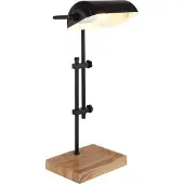 Globo Bureaulamp Marid hout met zwart
