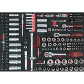 Ks Tools 711.0195, set doppen, 195 stuks, chroom-vanadiumstaal, 7,82 kg