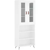 Syfax Hoge kast 69,5x34x180 cm bewerkt hout wit