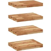 vidaXL Wandschappen 4 st zwevend olieafwerking 60x30x4 cm acaciahout