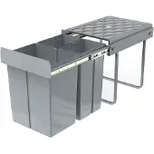 ACXIN Inbouw Prullenbak - Afvalscheiding Keukenkast Uittrekbaar Met Telescooprails - 2x10L+1x20L