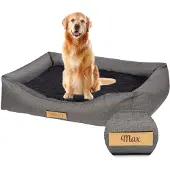 Need Sleep Orthopedisch hondenkussen XXL gepersonaliseerd 100x82x18 cm grijs-zwart