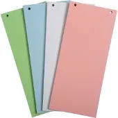 Exacompta 12x FOREVER Pak van 100 horizontale tabstroken met perforatie 180g - 105x240mm - Geassorteerd - 13495B