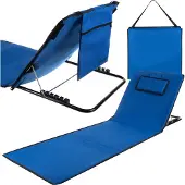 Trizand Strandmat met Rugleuning en Kussen - Ultiem Strandcomfort
