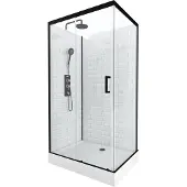 Aurlane Douchecabine Metro - Rechthoek - 110x80x230cm - Zwart Mat