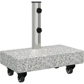 vidaXL Parasolstandaard, 25 kg, grijs, graniet, rechthoekig