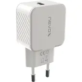 Nevox 2008 USB-C laadadapter, wit, 30 Watt, ondersteunt PD (Power Delivery) en PPS