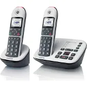 Motorola Big Keys Cordless Phone DECT handset Zwart, Wit