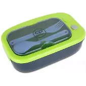 CoolPack Lunchbox Blauw Groen 1100ml met Bestek