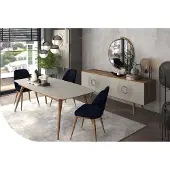 AEA Essgruppe Luxus Tisch Mit Stühlen Esszimmermöbel Moderner Esszimmerset