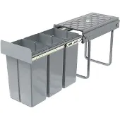 ACXIN Inbouw Prullenbak - Afvalscheiding Keukenkast Uittrekbaar Met Telescooprails - 3x10L