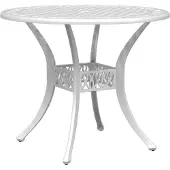 vidaXL Tuintafel Ø 90x75 cm gietaluminium wit
