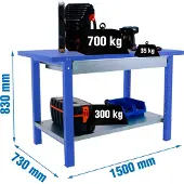 Simonwork (bancos De Trabajo) Bt6 Pro Box Metaalplank 830x1500x730 Mm