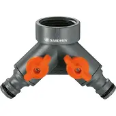 Gardena Sélecteur 2 circuits Pour robinet 265 mm G 3/4 et 21 mm 1/2 - 940-26