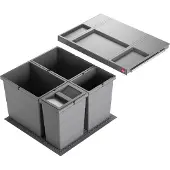 Hailo Allegro 295 afvalsysteem 52 liter (2 x 8 liter + 2 x 18, 1x 8 liter met deksel)