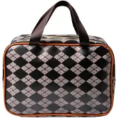 Clayre & Eef damesaccessoiretas, 24x9x19 cm, zwart, bruin, polyester