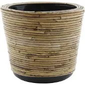 Van der leeden Drypot rotan streep d35h30cm