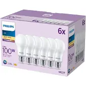 Philips LED lamp E27 | Peer A60 | Mat | 2700K | 13W (100W) | 6 stuks