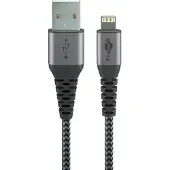 Goobay 8-pins Lightning naar USB-C kabel - USB2.0 - tot 60W / nylon - 2 meter