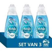Robijn Quickwash Vloeibaar Wasmiddel - Puur & Zacht - 3 flessen- 66 wasbeurten - voordeel verpakking