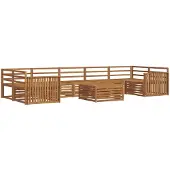 vidaXL Buiten bank set 8 st Naturel Massief Acacia Hout