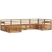 vidaXL Buiten bank set 6 st Naturel