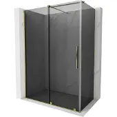 Mexen Velar schuifdouchecabine 140 x 80 , grafiet, goud - 871-140-080-41-50