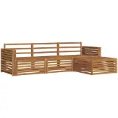 vidaXL Buiten bank set Naturel 257,5 x 162,5 x 73 cm