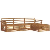 vidaXL Buiten bank set Naturel 254 x 162,5 x 73 cm Massief Acacia Hout