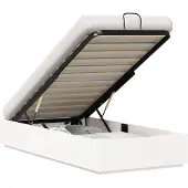 vidaXL Ottoman bedframe met opbergruimte Wit 100 x 200 cm