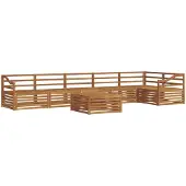 vidaXL Buiten bank set 7 st Naturel