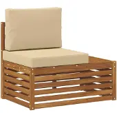 vidaXL Buitenhoekbank Naturel 91 x 63 x 73 cm Massief Acacia Hout