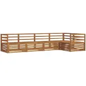 vidaXL Buiten bank set 5 st Naturel