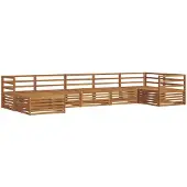 vidaXL Buiten bank set 7 st Naturel