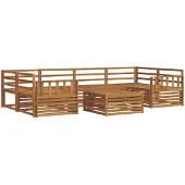 vidaXL Buiten bank set 7 st Naturel Massief Acacia Hout