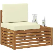 vidaXL Buitenhoekbank Naturel 91 x 63 x 73 cm Massief Acacia Hout