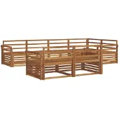 vidaXL Buiten bank set 7 st Naturel Massief Acacia Hout