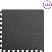vidaXL Zwemgrondmat 24 st Zwart 8,64 ㎡ EVA Schuim