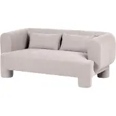 Beliani HOGBO - Driezitsbank - Beige - Polyester