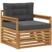vidaXL Buitensofa Massief Acacia Hout en Polyester