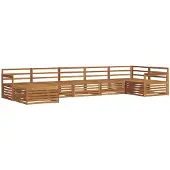 vidaXL Buiten bank set 7 st Naturel