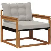 vidaXL Buiten bank set Massief Acaciahout en Textilene Naturel