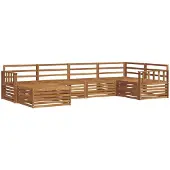 vidaXL Buiten bank set 6 st Naturel Massief Acacia Hout